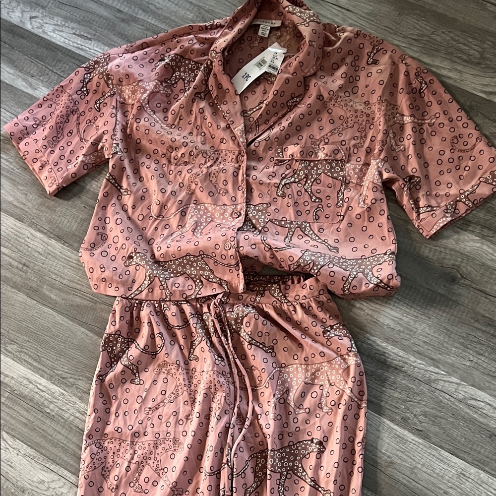 Nordstrom Pink Animal Print Pajama Set